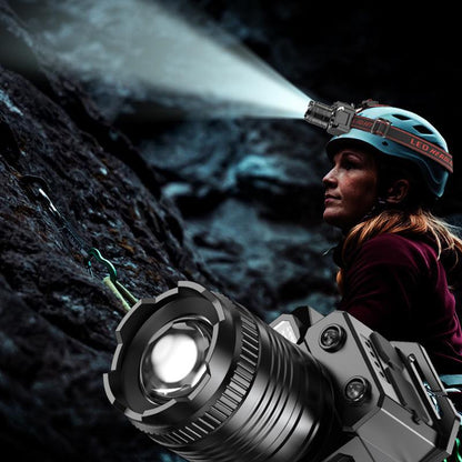 LED Headlamp, USB Rechargeable Waterproof Headlamp for Exploration, Outdoor Camping Supplies, Christmas, Christmas Gift